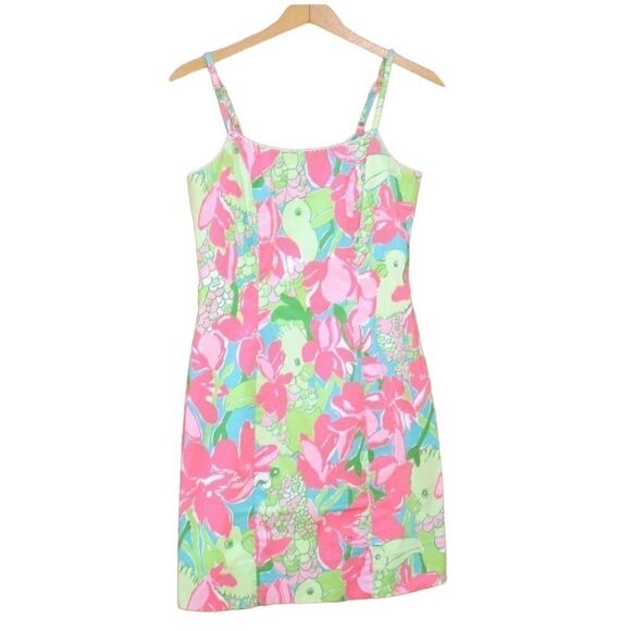 Vintage Lilly Pulitzer Birdie Print Shift Dress - Picture 1 of 9